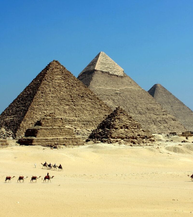 Gray Pyramid on Dessert Under Blue Sky